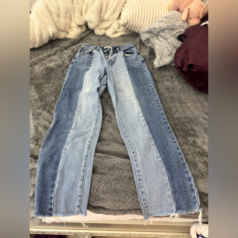 Two-Tone Blue Women Jeans